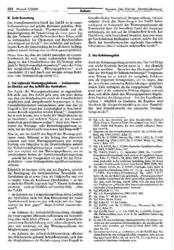 Vorschauseite 3: Das EuGH-Urteil zum Apotheken-Fremdbesitzverbot -„Renationalisierung des Gesundheitssektors?