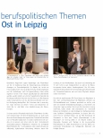 Vorschauseite 2: Reges Interesse an aktuellen berufspolitischen Themen beim Forum Ost in Leipzig.
