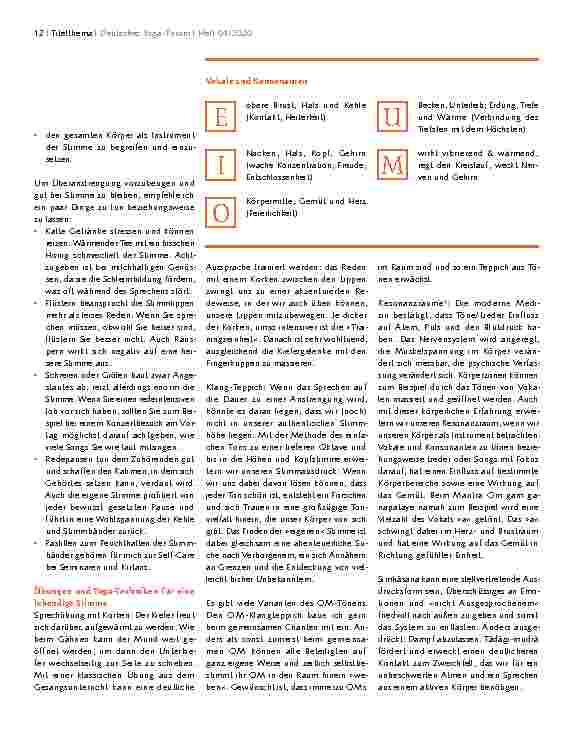 Vorschauseite 3: KOMMUNIKATION FÜR YOGALEHRENDE Stimme und Sprache