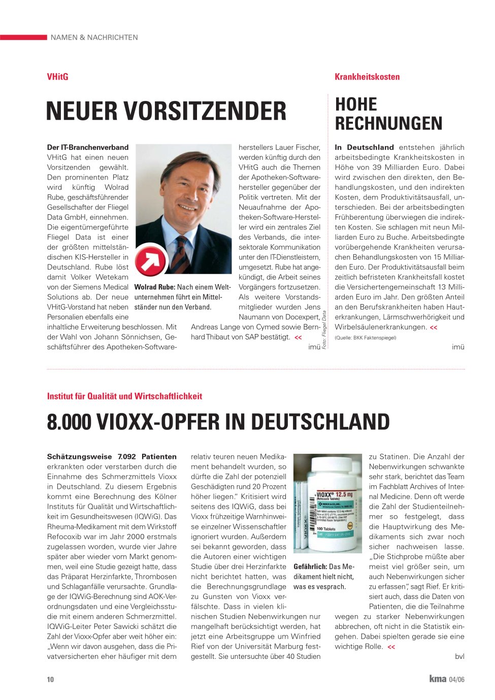 Vorschauseite 1: Neuer Vorsitzender