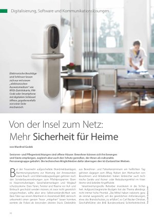 Vorschauseite 1: Von der Insel zum Netz: Mehr Sicherheit für Heime