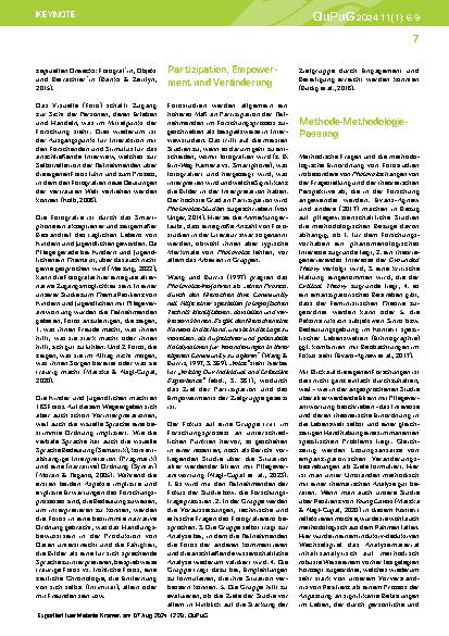 Vorschauseite 2: Ein Bild sagt mehr als tausend Worte. Fotostudien als Beitrag zur Forschung mit marginalisierten oder vulnerablen Gruppen in der Pflege