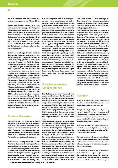 Vorschauseite 3: Ein Bild sagt mehr als tausend Worte. Fotostudien als Beitrag zur Forschung mit marginalisierten oder vulnerablen Gruppen in der Pflege