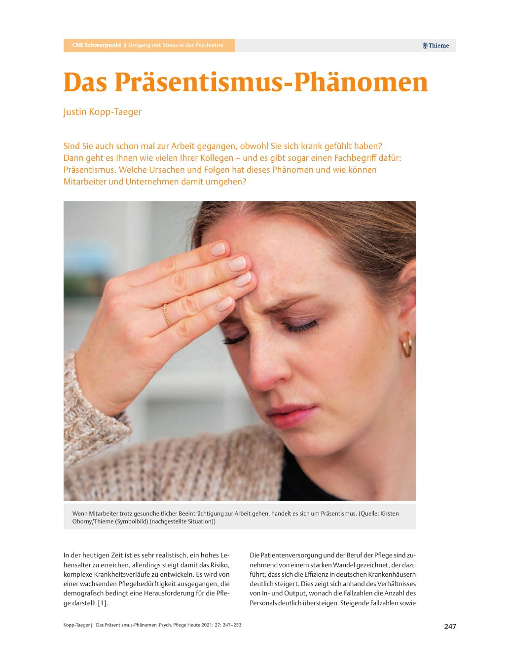 Vorschauseite 1: Das Präsentismus-Phänomen