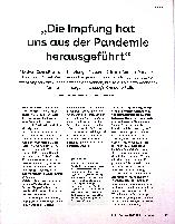 Vorschauseite 2: „Die Impfung hat uns aus der Pandemie herausgeführt.“