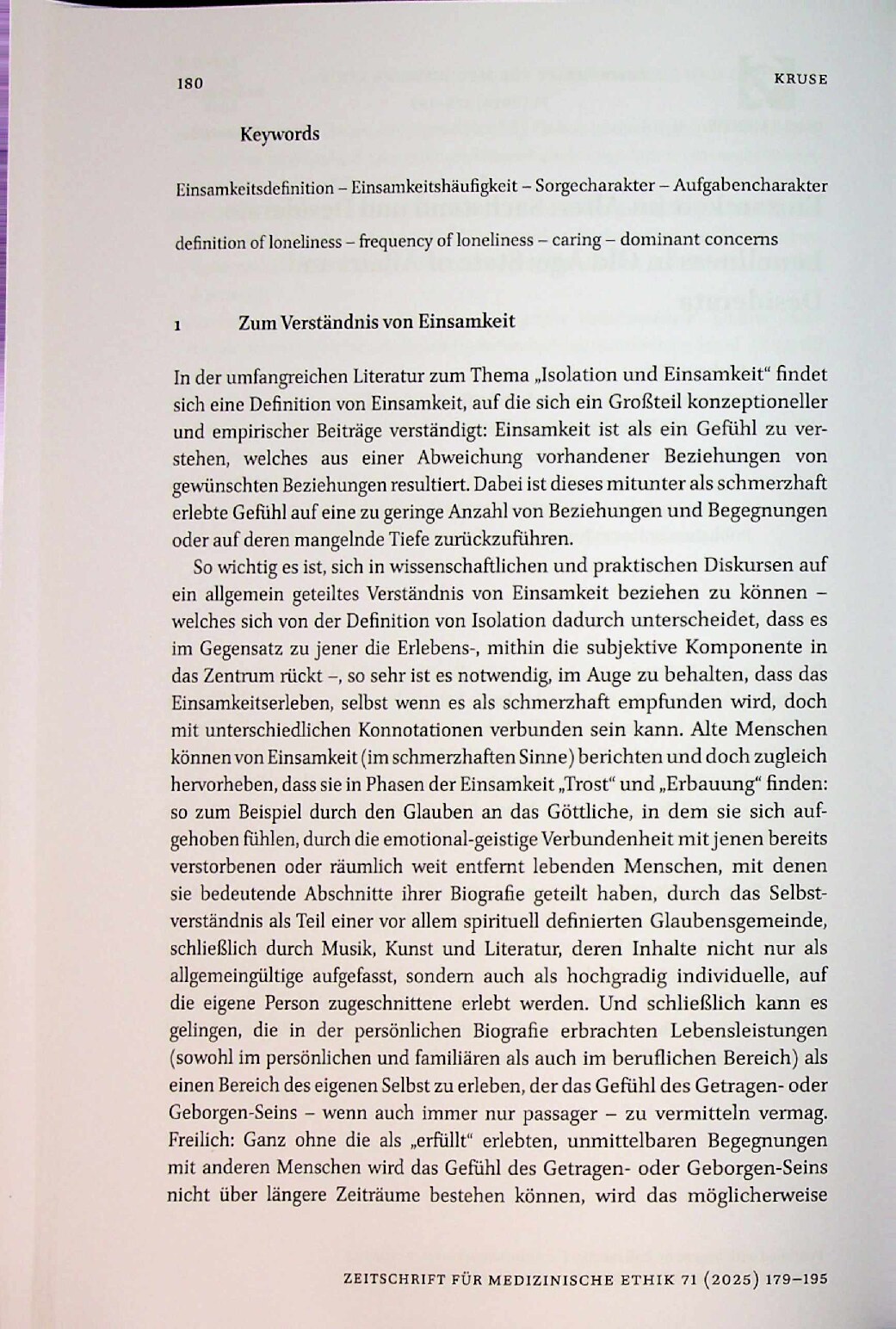 Vorschauseite 2: Einsamkeit im Alter: Sachstand und Desiderate