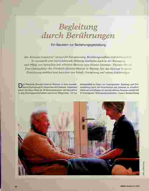 Vorschauseite 1: Begleitung durch Berührungen - Ein Baustein zur Beziehungsgestaltung
