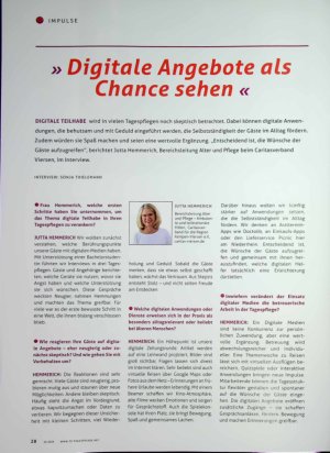 Vorschauseite 1: " Digitale Angebote als Chance sehen"