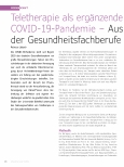Vorschauseite 1: Teletherapie als ergänzende Therapieform während der COVID-19-Pandemie - Aus Sicht von Vertreter*innen der Gesundheitsfachberufe
