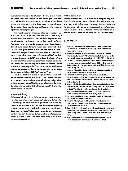 Vorschauseite 3: Indikatorengestützte Ressourcen-Steuerung im Kinderund Jugendgesundheitsdienst