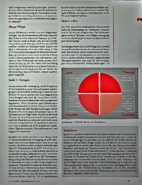 Vorschauseite 2: Interprofessionalität in der ambulanten Heilmittelversorgung - geht das? Potenziale eines Reallabors an der FH Münster