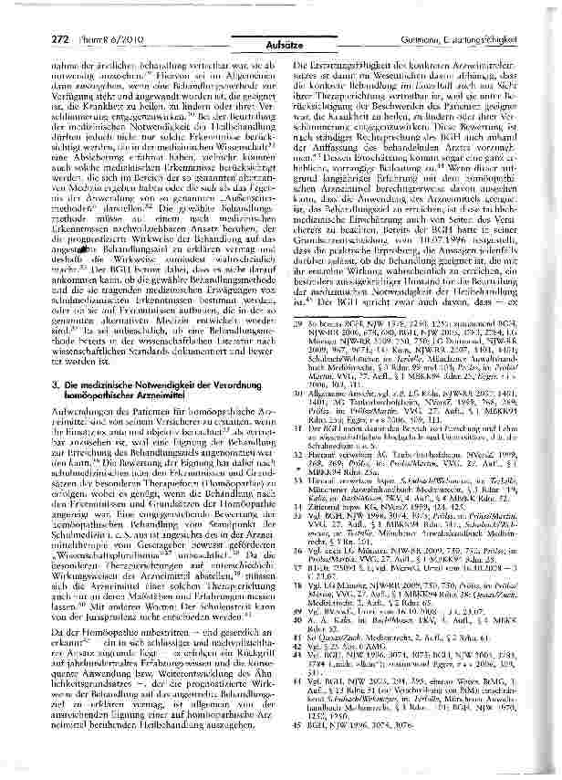 Vorschauseite 3: Die Erstattungsfähigkeit homöopathischer Arzneimittel in der PKV
