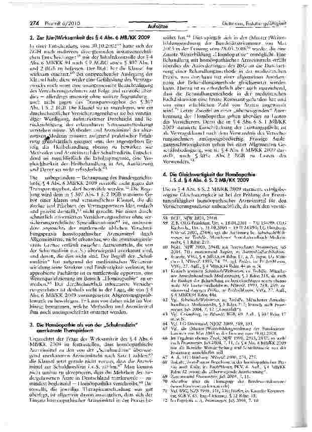 Vorschauseite 5: Die Erstattungsfähigkeit homöopathischer Arzneimittel in der PKV