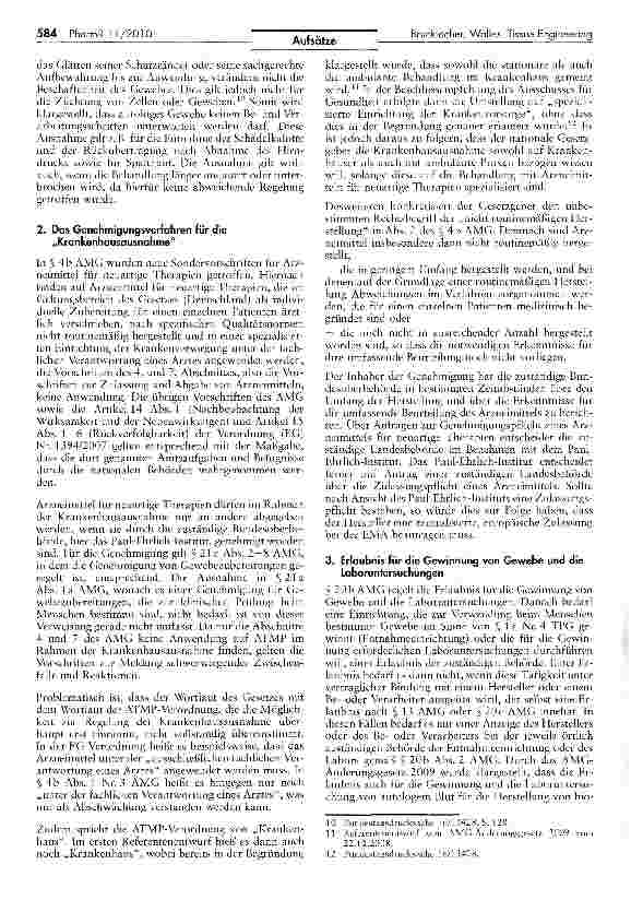 Vorschauseite 4: Nationale und europäische Rahmenbedingungen für Tissue Engineering