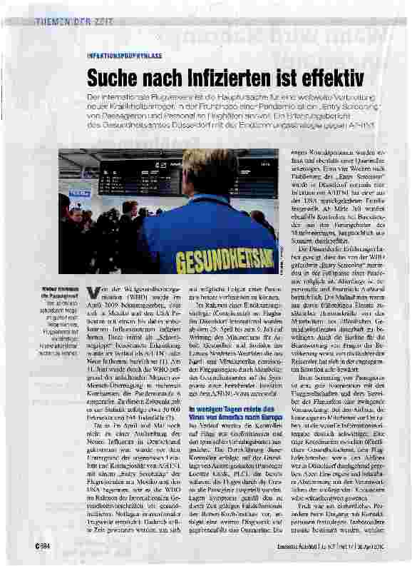 Vorschauseite 1: Suche nach Infizierten ist effektiv