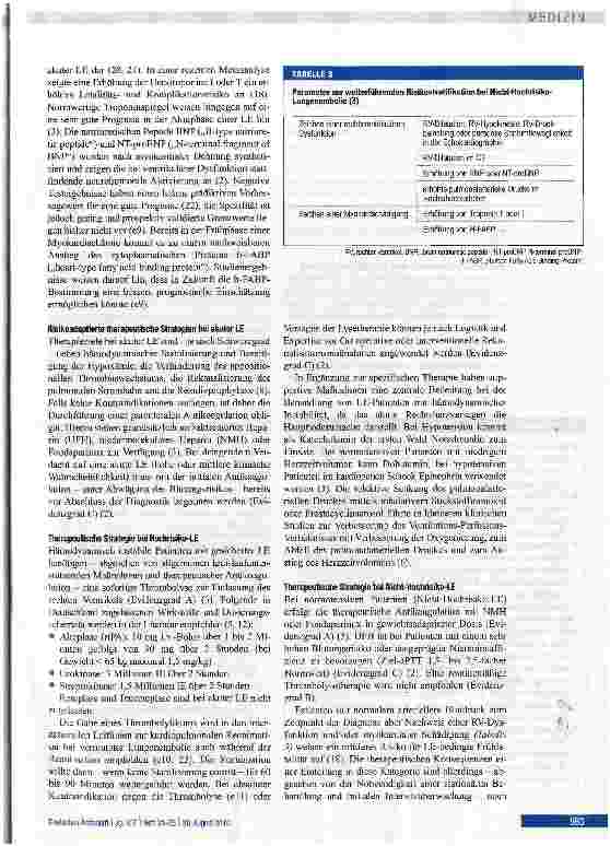 Vorschauseite 5: Diagnostik und Therapie bei akuter Lungenembolie