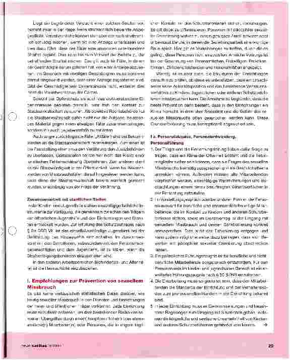 Vorschauseite 2: Prävention von sexuellem Missbrauch und Verhalten bei Missbrauchsfällen