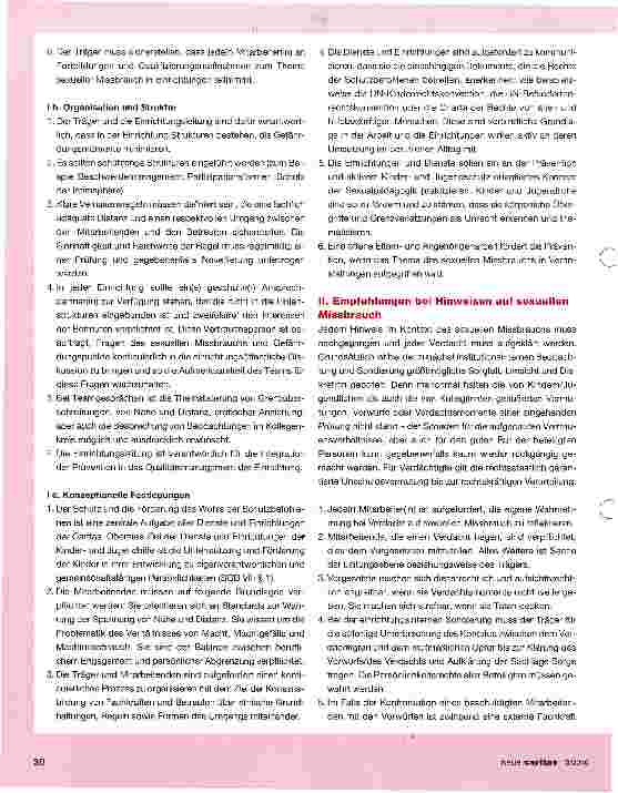 Vorschauseite 3: Prävention von sexuellem Missbrauch und Verhalten bei Missbrauchsfällen