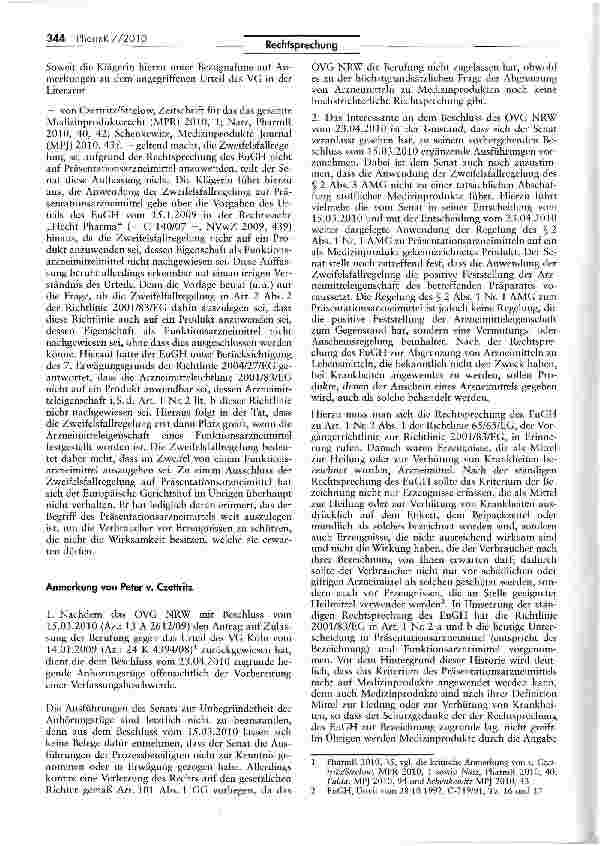 Vorschauseite 3: Zur Anwendung der Zweifelsfallregelung des § 2 Abs. 3a AMGAMG §§ 2 lila, 21 IV; VwGO §§ 86, 124; Rl 2001/83/KG Art. 2 II; MPG § 3