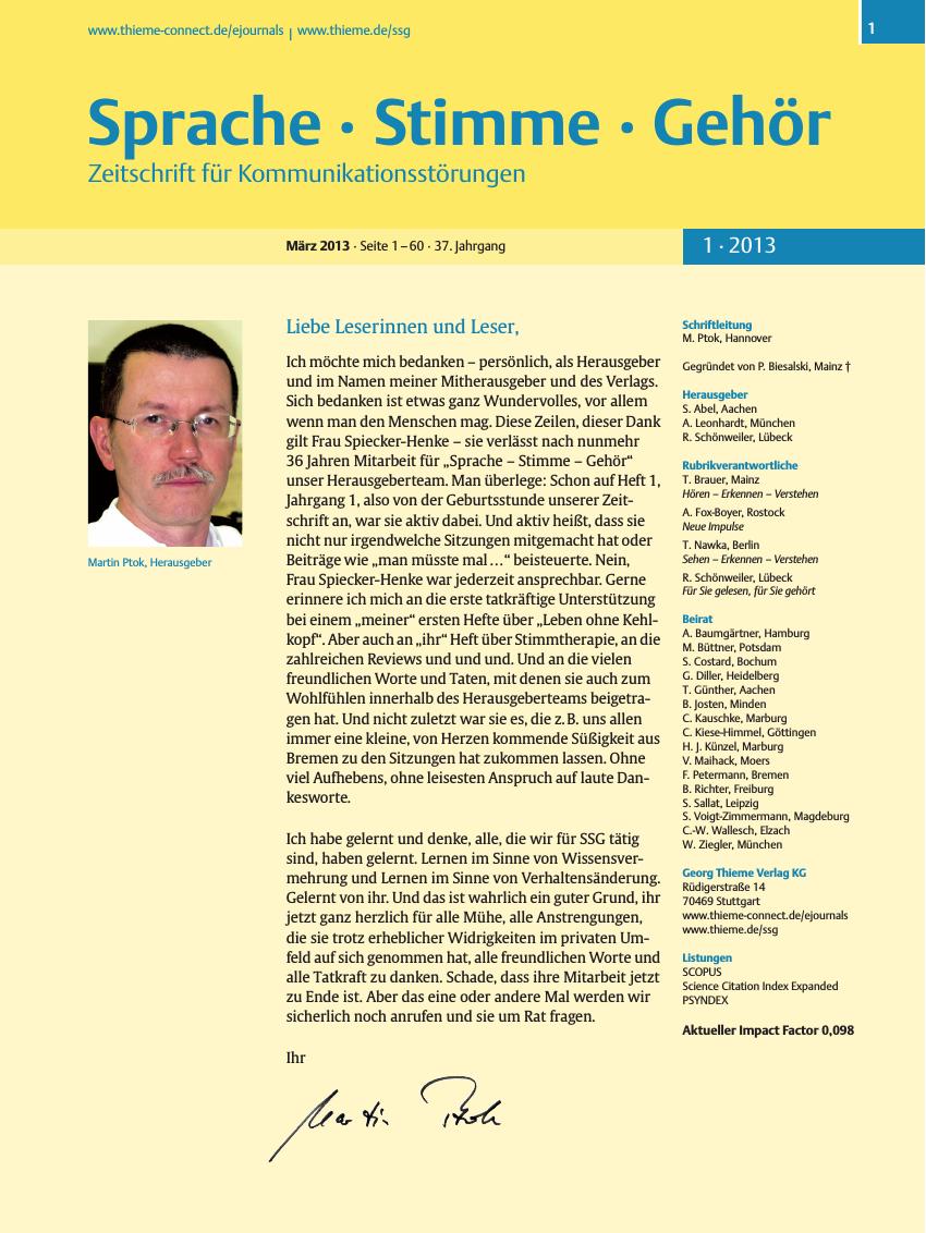 Vorschauseite 1: Liebe Leserinnen und Leser