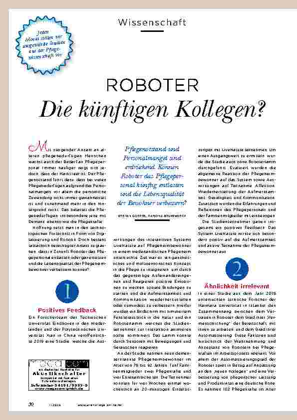 Vorschauseite 1: ROBOTER Die künftigen Kollegen?