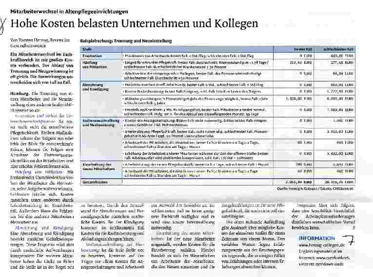 Vorschauseite 1: Hohe Kosten belasten Unternehmen und Kollegen