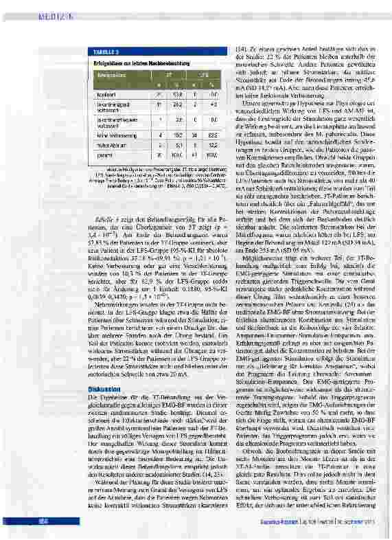 Vorschauseite 6: Drei-Ziele-Behandlung vs. niederfrequente Elektrostimulation bei analer Inkontinenz