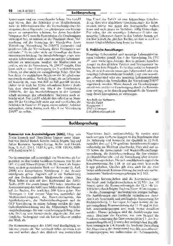 Vorschauseite 2: Allgemeingültigkeit von Entscheidungen der Kommission gegenüber Einzelnen Anmerkung zu EuGH, Urt. v. 14.4.2011 - C-327/09*