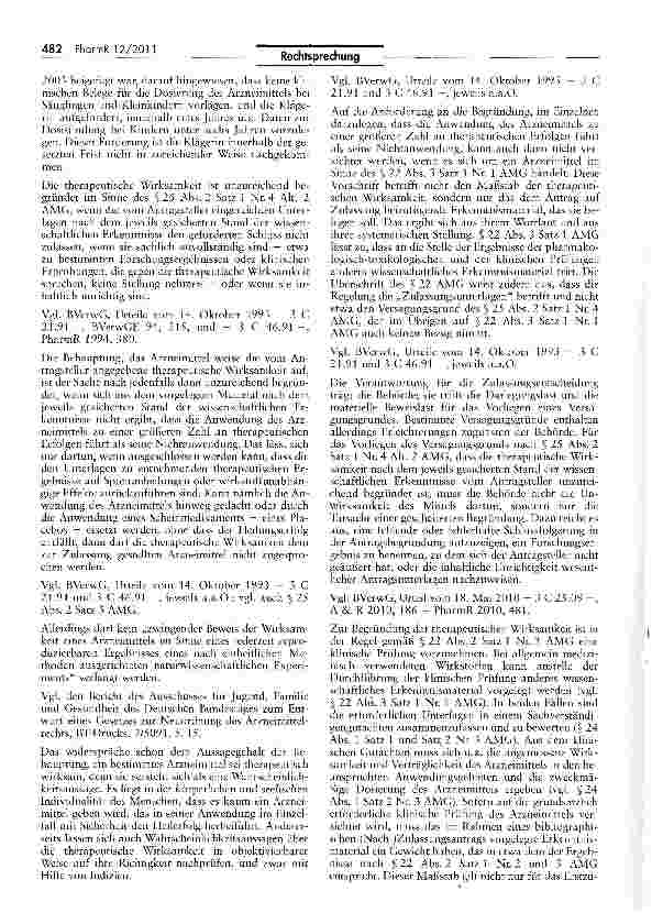 Vorschauseite 3: Nachzulassung/Begründung der Wirksamkeit (Zweckmäßigkeit der Dosierung) AMG §§22 111,25 11 1 Nr. 2