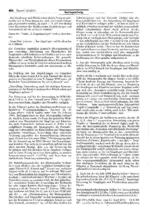 Vorschauseite 5: Nachzulassung/Begründung der Wirksamkeit (Zweckmäßigkeit der Dosierung) AMG §§22 111,25 11 1 Nr. 2