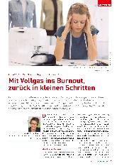 Vorschauseite 1: Mit Vollgas ins Burnout, zurück in kleinen Schritten