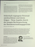Vorschauseite 1: Fehlerhaft ergangene Personalratsbeschlüsse und deren Folgen - Neue Aspekte durch die jüngste Rechtsprechung des Bundesverwaltungsgerichts