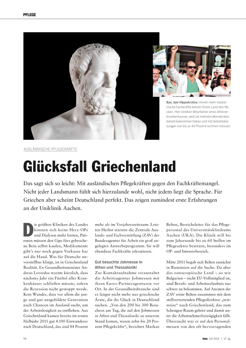 Vorschauseite 1: Glücksfall Griechenland