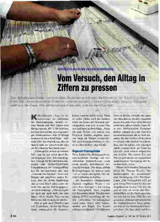 Vorschauseite 1: Vom Versuch, den Alltag in Ziffern zu pressen