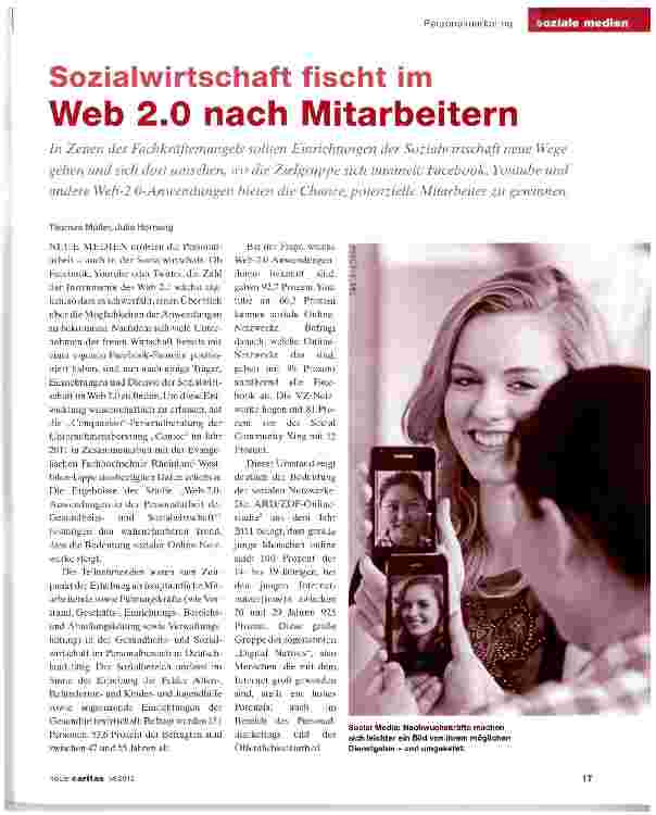 Vorschauseite 1: Sozialwirtschaft fischt im Web 2.0 nach Mitarbeitern