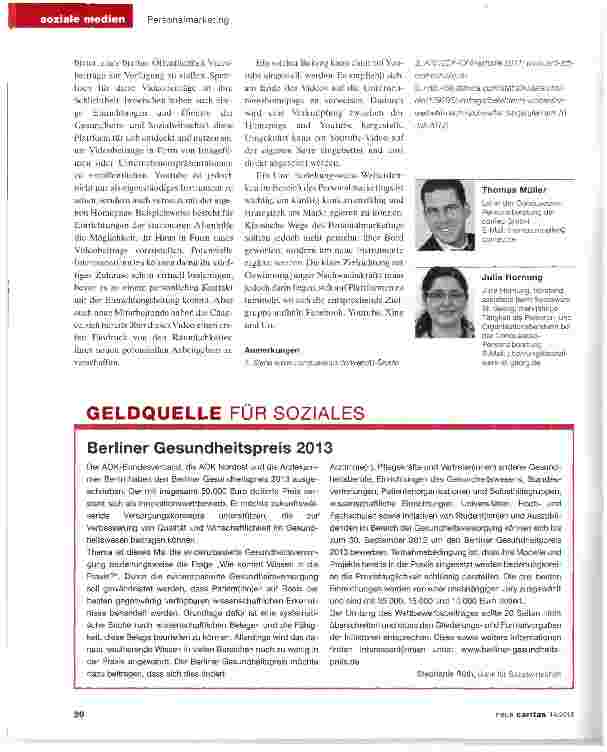 Vorschauseite 4: Sozialwirtschaft fischt im Web 2.0 nach Mitarbeitern