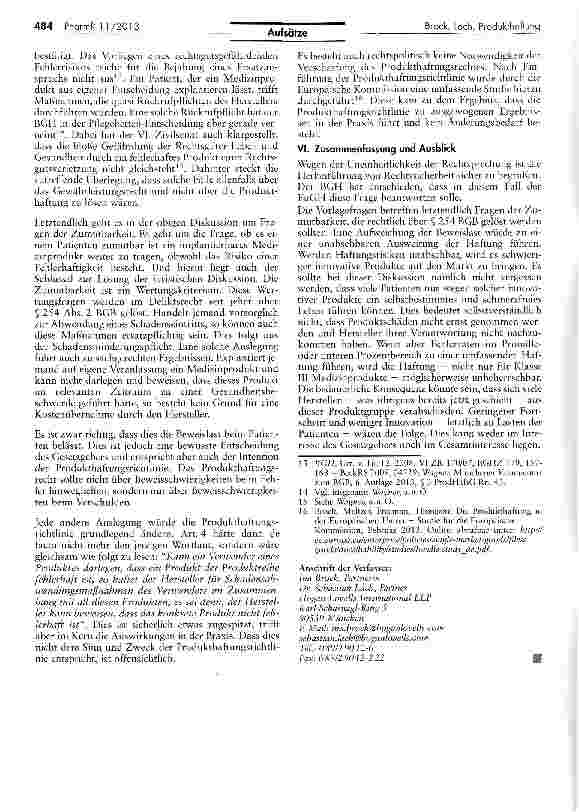 Vorschauseite 5: Produkthaftung auch bei Fehlerverdacht? Richtungsentscheidung des EuGH erwartet