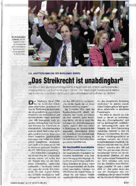 Vorschauseite 1: „Das Streikrecht ist unabdingbar