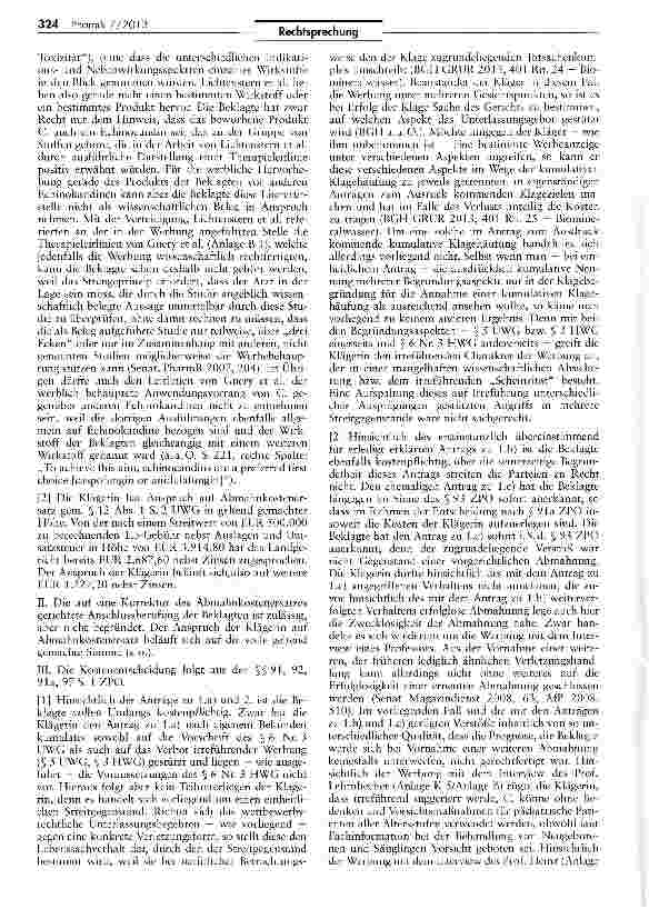 Vorschauseite 4: Werbung mit aus der Fachliteratur entnommenen Zitaten HWG $S 3, 6 Nr. 3; UWG § 5