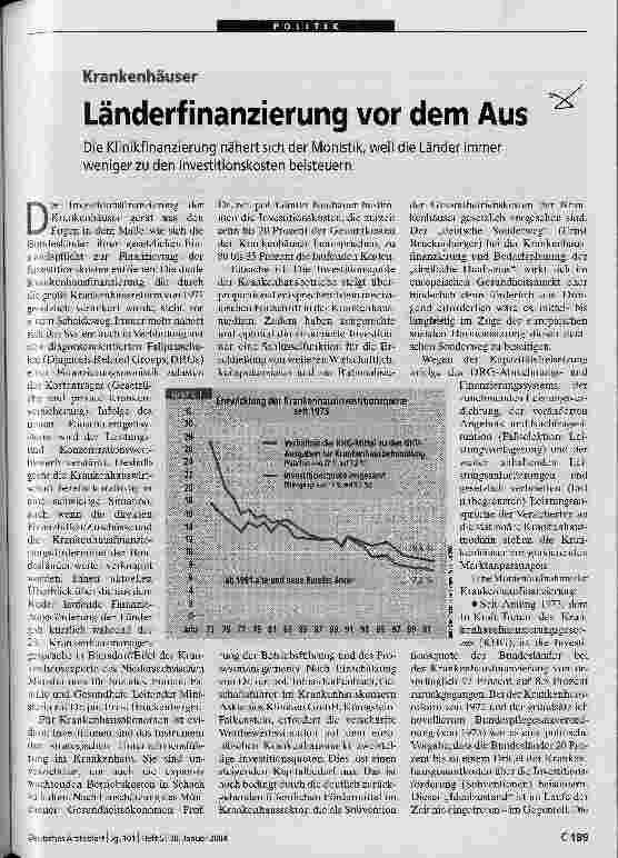 Vorschauseite 1: Länderfinanzierung vor dem Aus