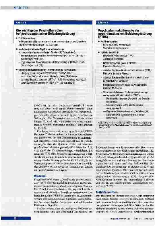 Vorschauseite 4: Posttraumatische Belastungsstörunc eine diagnostische und therapeutisc Herausforderung