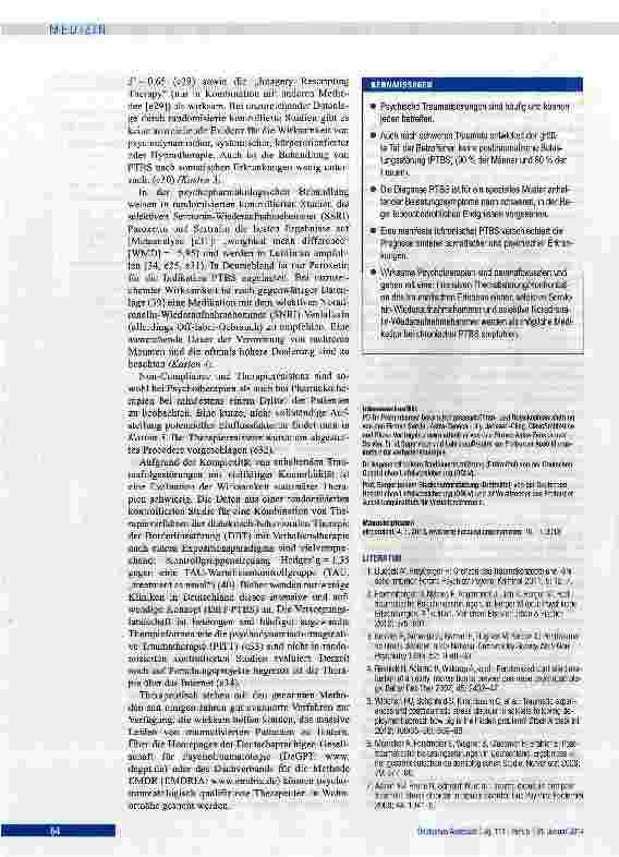 Vorschauseite 6: Posttraumatische Belastungsstörunc eine diagnostische und therapeutisc Herausforderung