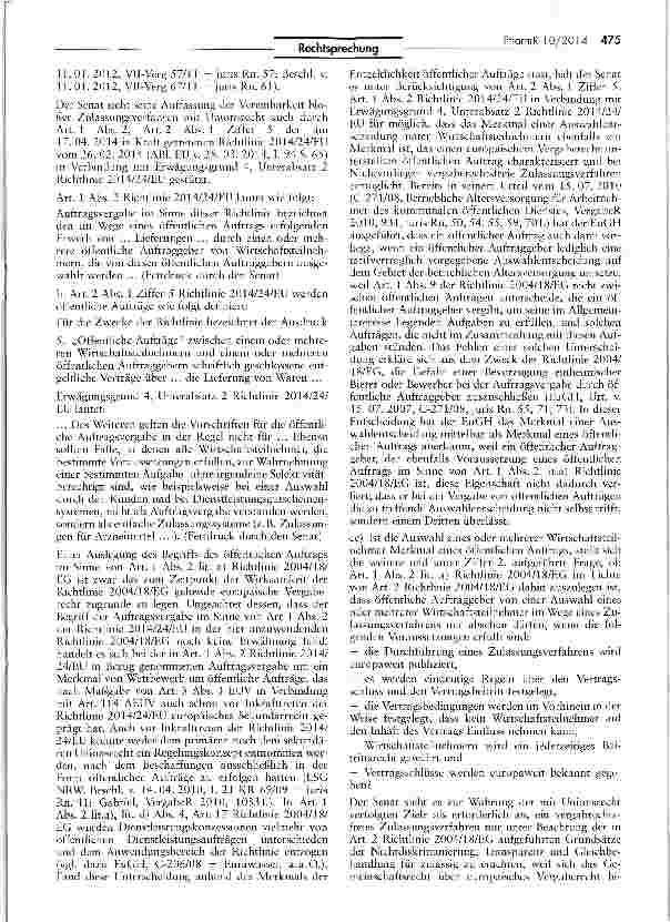 Vorschauseite 4: Zur Frage der öffentlichen Vergabe im Sinne der Richtlinie 2004/18/EG (Open-House Modell) AEUV Art. 267; RL 2004/18/EG Art. 1 II lit. a)