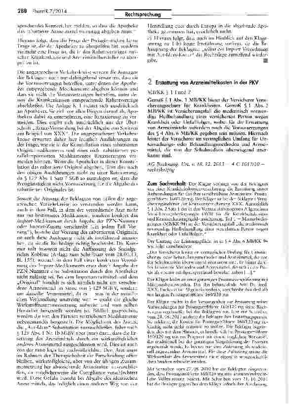 Vorschauseite 3: Vorrang von Rabattarzneimitteln gegenüber Importarzneimitteln gemäß § 129 Abs. 1 S. 7 SGB V