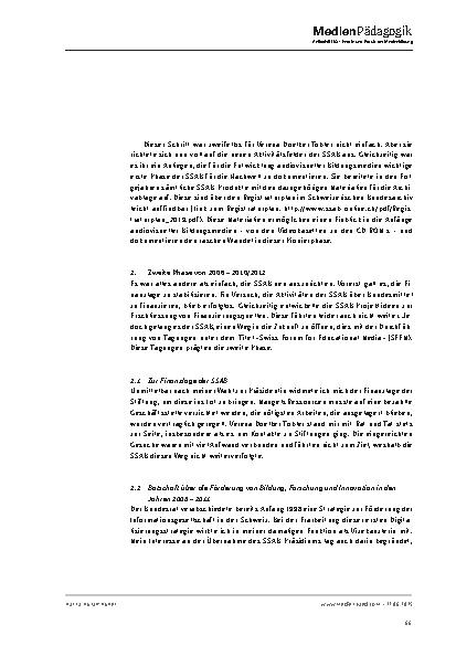 Vorschauseite 4: Bildungspionierin im digitalen Wandel Metamorphosen der SSAB