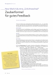 Vorschauseite 1: Zauberformel für gutes Feedback