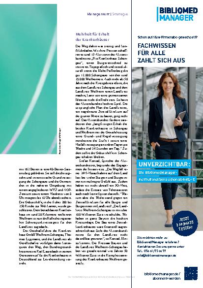 Vorschauseite 2: Neue Klinikstruktur: Über Berg und Tal zur Notaufnahme