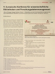 Vorschauseite 1: 9. Eurasische Konferenz für wissenschaftliche Bibliotheken und Forschungsdatenmanagement