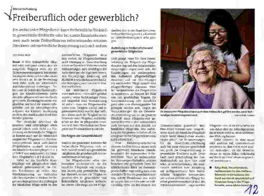 Vorschauseite 1: Freiberuflich oder gewerblich?