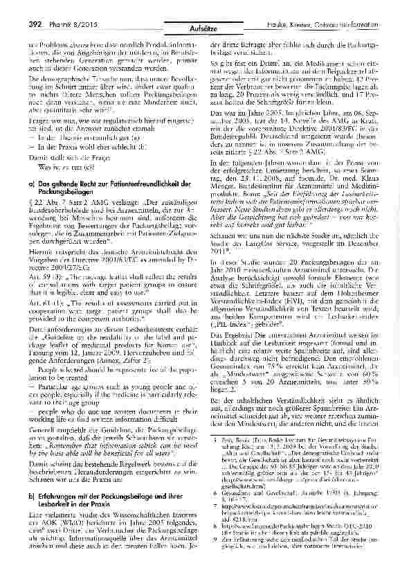 Vorschauseite 2: Allgemeinverständlichkeit, Sprachrisiko und Barrierefreiheit:Die Gebrauchsinformation